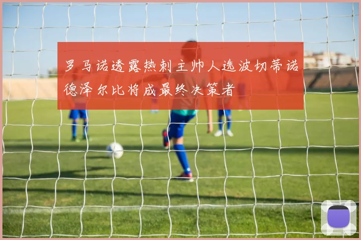 罗马诺透露热刺主帅人选波切蒂诺德泽尔比将成最终决策者